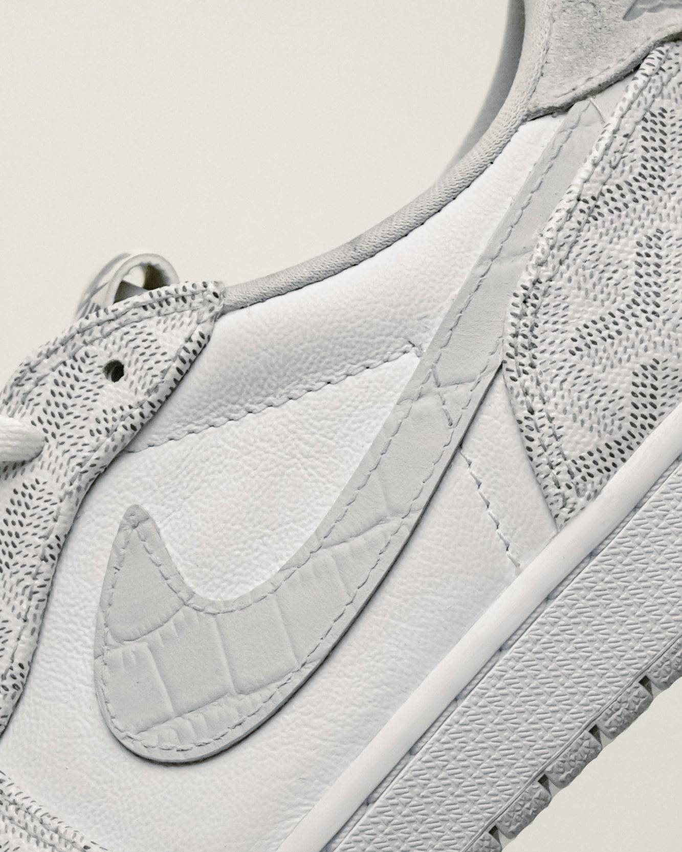 Jordan 1 Goyard Reverse Silver Customized By Bigassteam